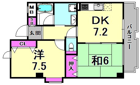 ラポール武庫之荘の間取り