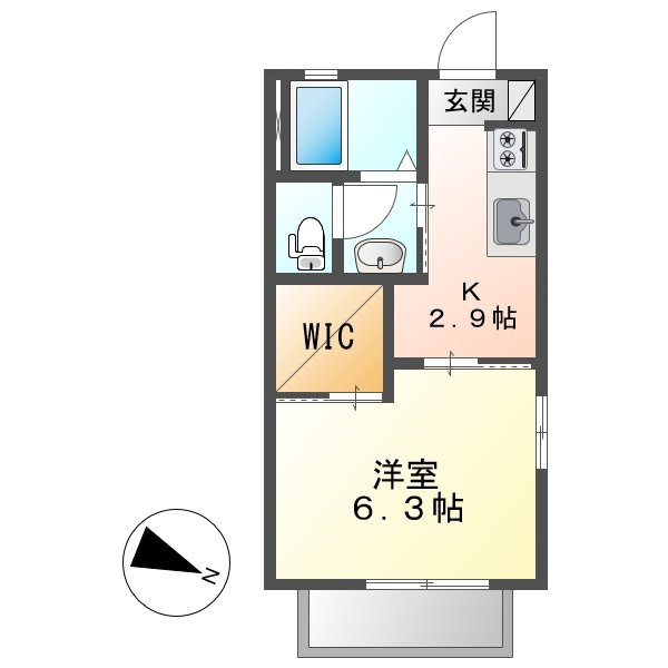 アンシャンテ新田Ｂの間取り