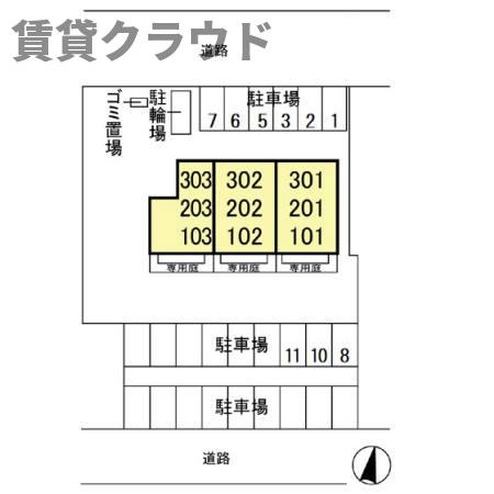 プリムヴェールの区画図