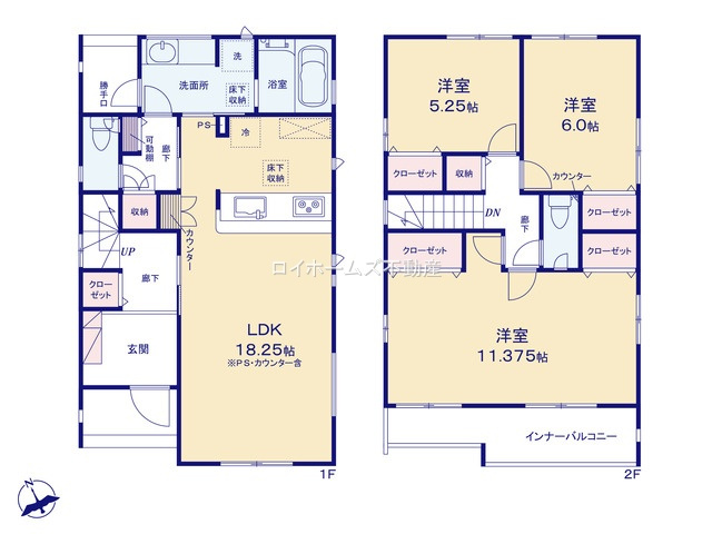 【間取り】 | 海部郡蟹江町源氏１丁目103『仲介料無料』新築戸建て | 1号棟