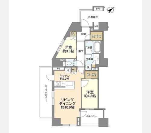 【間取り】 | ブランズ武蔵小山 | 間取