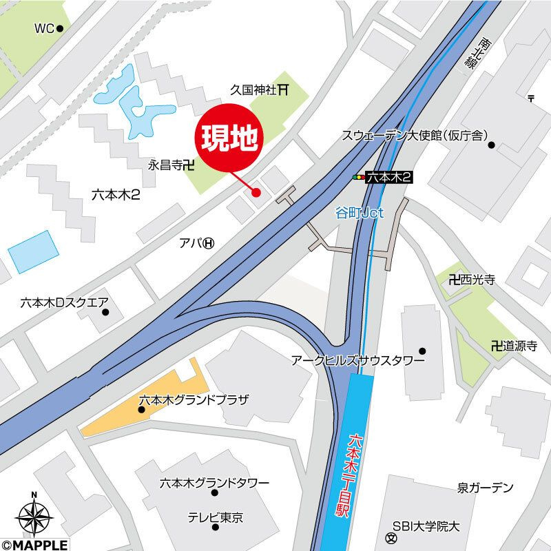 セントラルクリブ六本木Ⅰの地図