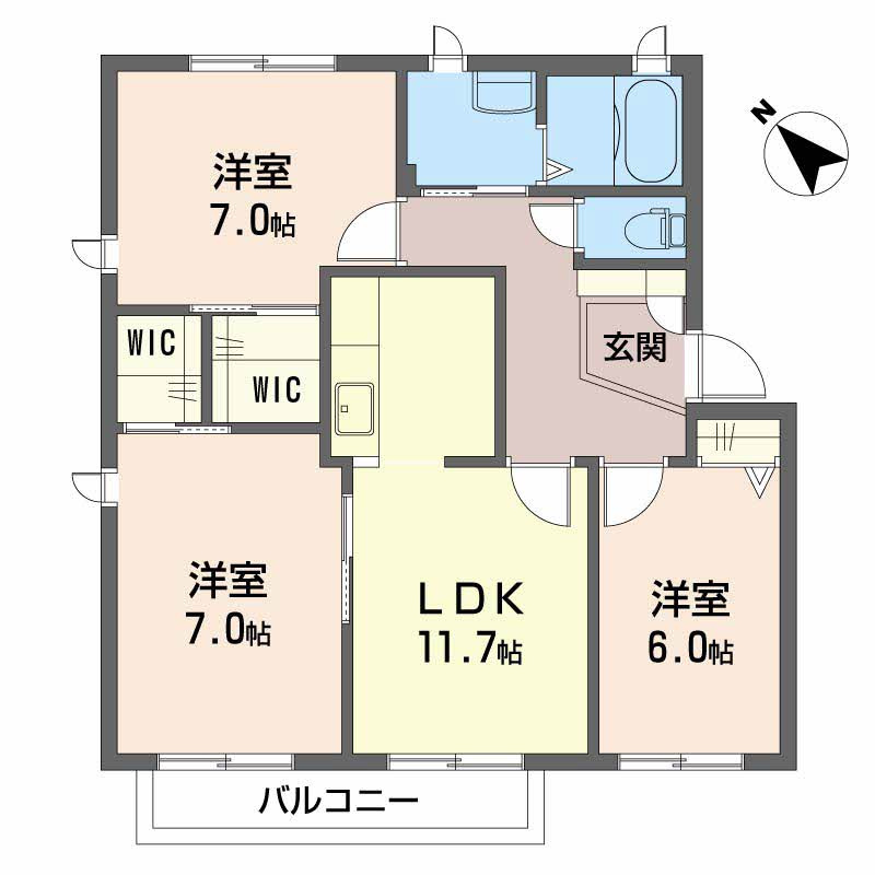 メゾンM-2の間取り ☆3LDK・72.91㎡の間取り♪