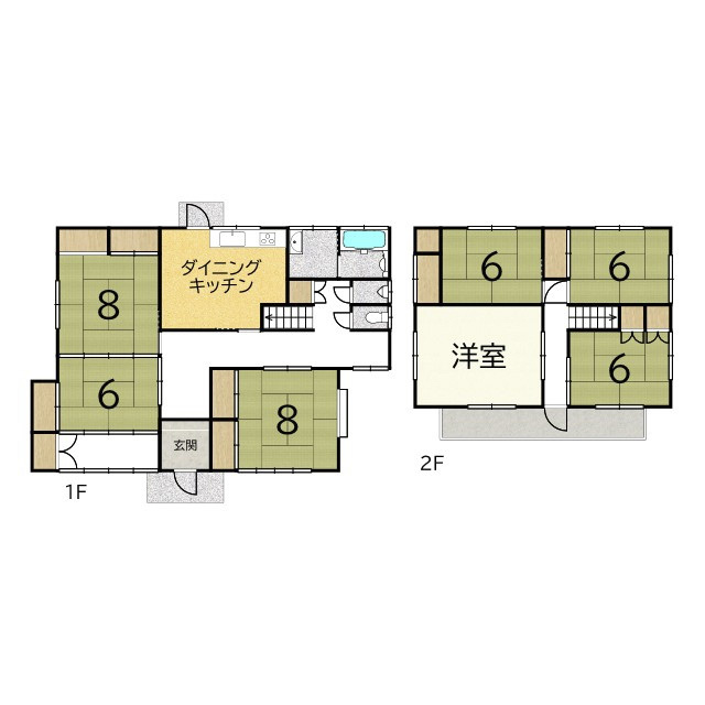 【中古】大町北山田町の間取り