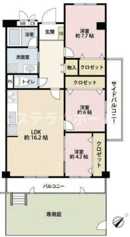 シャルマンコーポ塚本の間取り|リフォーム済3LDKの物件です