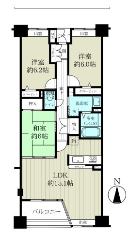 ネオステージ南仙台の間取り