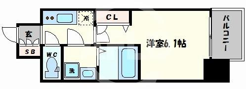 レオンコンフォート難波リオの間取り|レオンコンフォート難波リオ　間取り