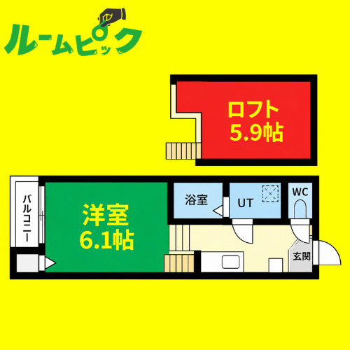 ルミエールHS　名古屋市賃貸　仲介手数料無料の間取り