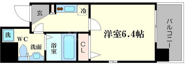 ウエンズ東心斎橋の間取り