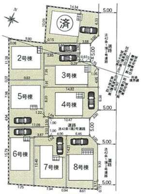 【区画図】 | 立川市栄町2丁目　新築戸建　【全8棟】