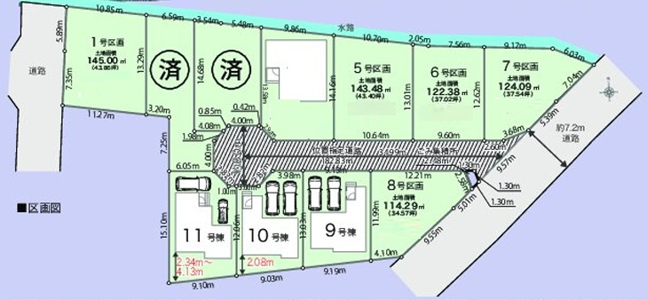 市原市島野第１期の区画図