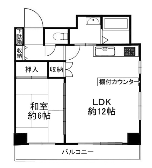 【間取り】 | スウィングマンション | 専有面積45.07㎡