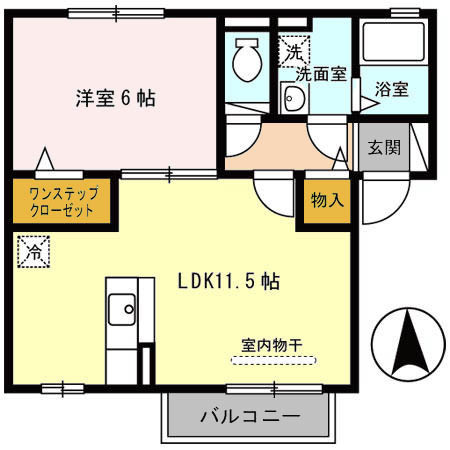 アムールA棟の間取り