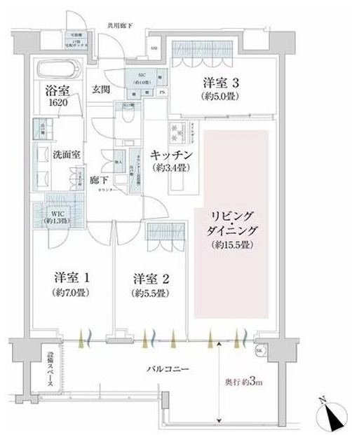 THE PARK HOUSE代々木大山レジデンスの間取り