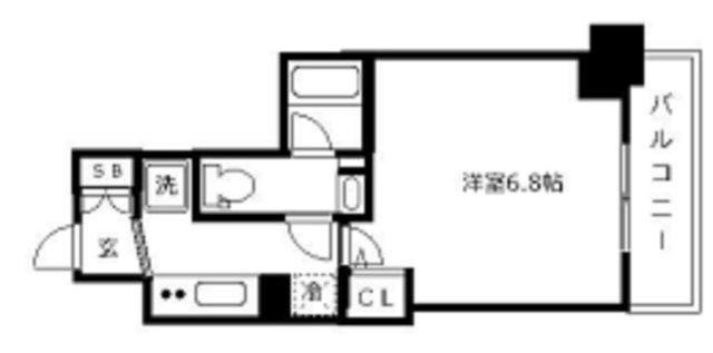 CREVISTA大森の間取り|南向きバルコニーの洋室6.8帖バストイレ別独立洗面台！！