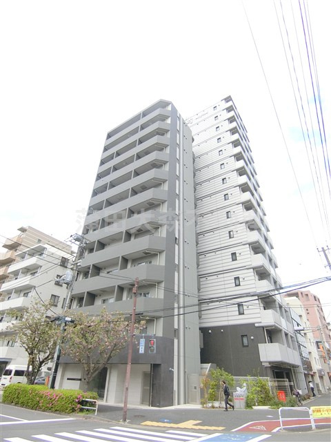 CREVISTA大森の外観|2018年10月築　RC鉄筋コンクリート造地上12階建て総戸数31戸
東京都品川区南大井5丁目　JR京浜東北線大森駅徒歩9分、京浜急行本線大森海岸駅徒歩11分