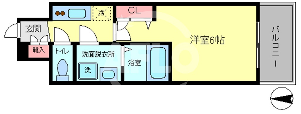 レオンコンフォート難波西Ⅲの間取り|レオンコンフォート難波西Ⅲ　間取り