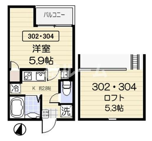 練馬区氷川台４丁目のアパートの間取り
