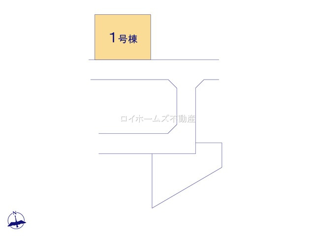 【区画図】 | 岡崎市中島町字戸井6-1『仲介料無料』新築戸建て | 1号棟
