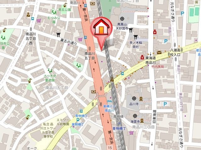 レジディア南品川プレイスの地図