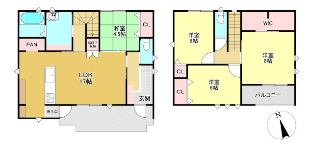タマタウン東近江市中野の間取り|2号棟間取り