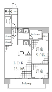 【間取り】 | パークフラッツ蔵前