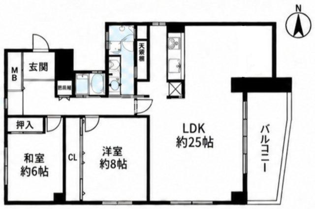 ダイアパレス新大阪の間取り|2LDKの物件です