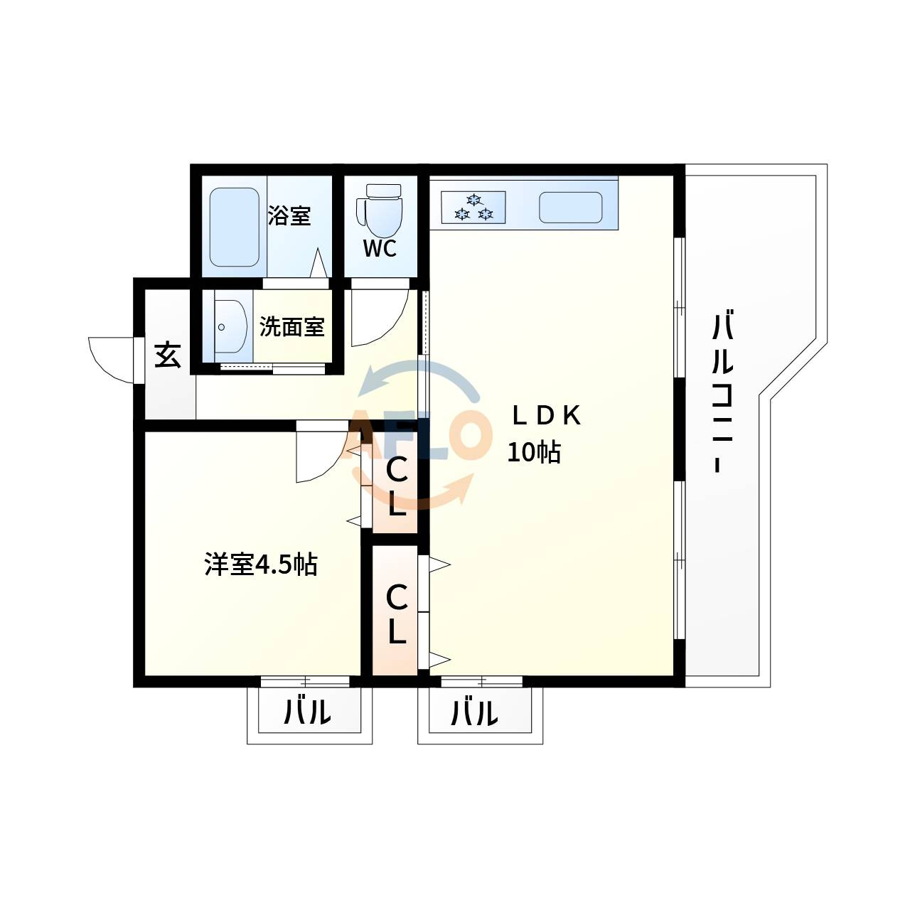 堀江グリーンビルの間取り|堀江グリーンビル　間取り