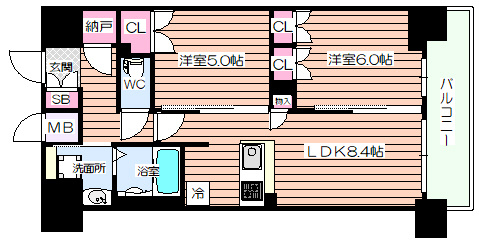 【間取り】 | セイシア大拓26