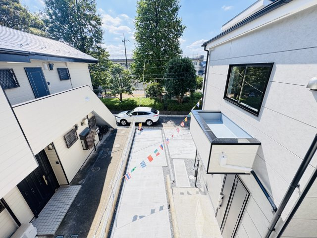 松戸市殿平賀新築戸建【殿平賀小学校：2分】の展望|バルコニーより南側眺望