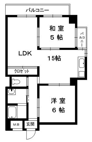 神戸市東灘区御影中町２丁目の賃貸マンションの間取り