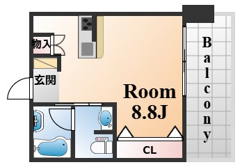神戸市中央区布引町２丁目の賃貸マンションの間取り