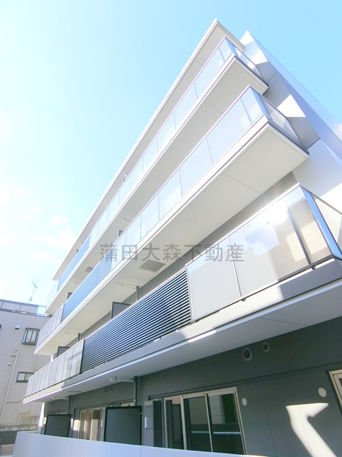 CALME OMORINAKAの外観|2026年　10月築　RC鉄筋コンクリート造地上4階建て総戸数12戸
東京都大田区大森中3丁目　京急本線梅屋敷駅徒歩10分