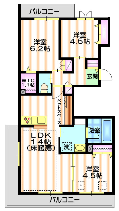 Ｌａ　Ｍａｉｓｏｎ　Ｍａｔｅ　壱番館の間取り