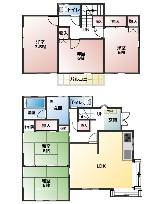玉村町3期　中古1599の間取り