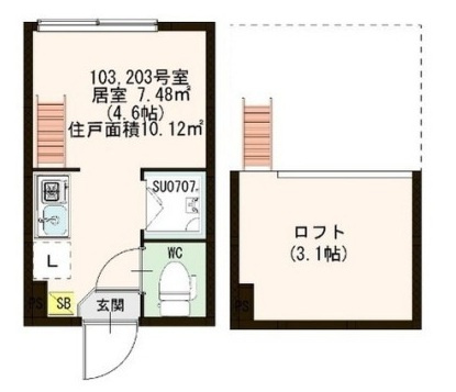 練馬区豊玉北１丁目のアパートの間取り