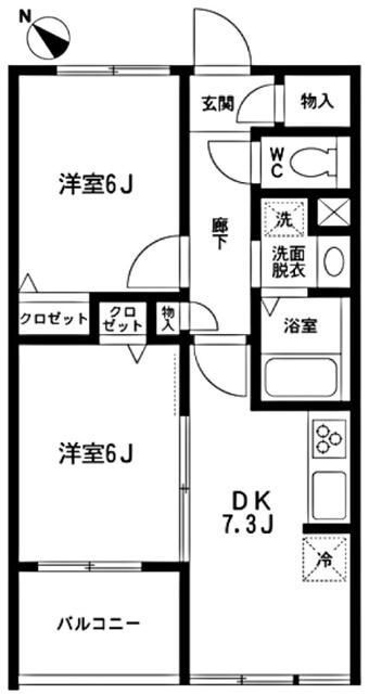 クレールコート芦花公園の間取り