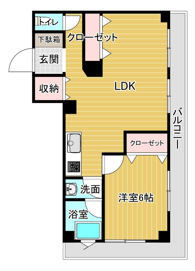 アミティエ小頭町の間取り|使い勝手の良い間取りです♪