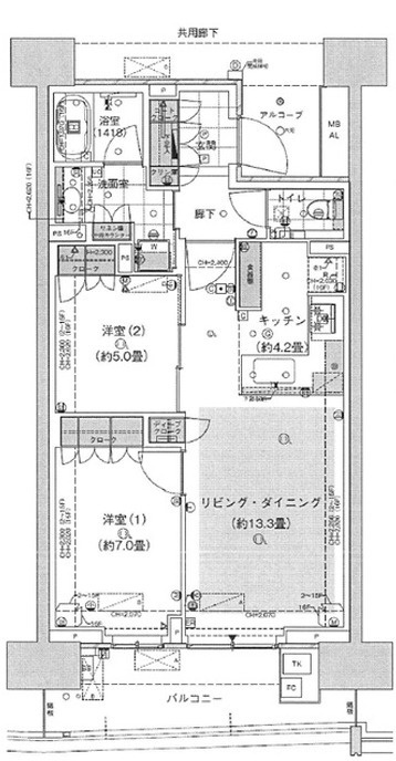 HARUMI FLAG SUN VILLAGE C棟の間取り