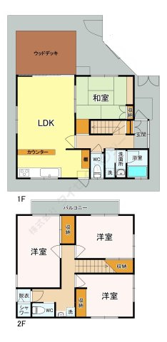 板橋区富士見町戸建の間取り
