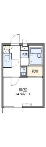 レオパレスライトフィールドの間取り