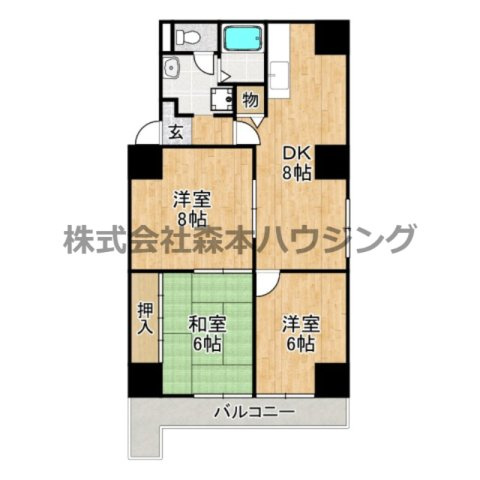 【間取り】 | 　グランドヴィラ門真