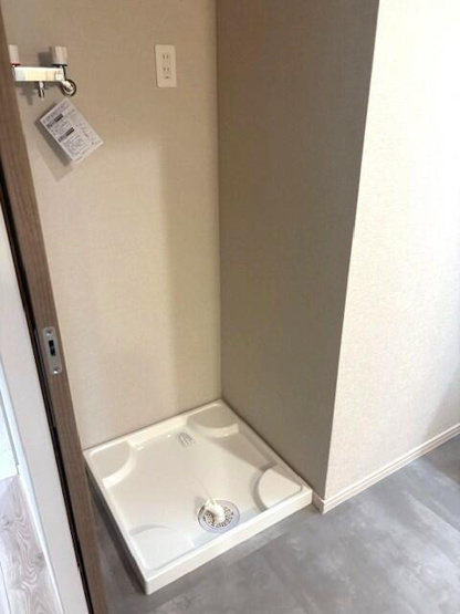 【ランドリースペース】 | ファミール大橋グランヒルズ | 水回りはすべて新品なので安心して使えますね