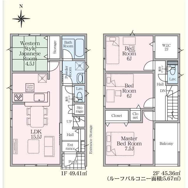 クレイドルガーデン宇都宮市東町第2　新築一戸建ての間取り