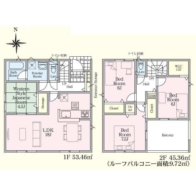 クレイドルガーデン高根沢町宝積寺第17　新築一戸建ての間取り
