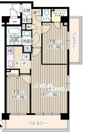 ソルヴェールレジデンスの間取り|間取りです。