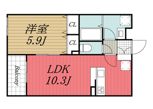 【間取り】 | リブリ・八木　Ⅱ