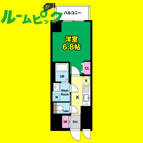 S-RESIDENCE志賀本通dearly(ディアリー) 　名古屋市賃貸　仲介手数料無料の間取り