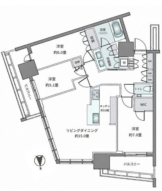 リビオタワー品川の間取り