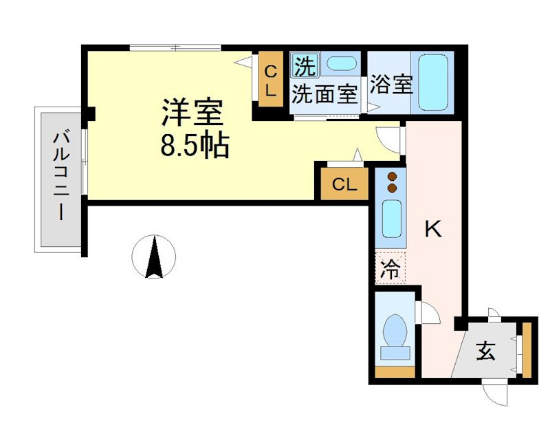 世田谷区桜丘２丁目の賃貸マンションの間取り